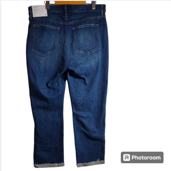 Loft The Girlfriend Mid-Rise Curvy Fit Blue Jeans Size 32/14 - Picture 4 of 11